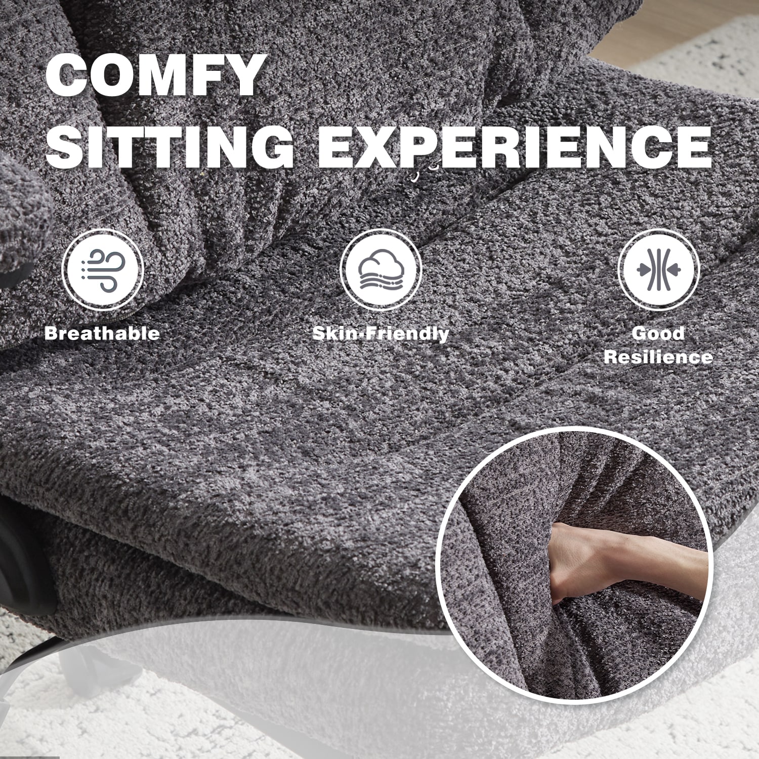 Ergonomic Office Chair With Airbag Lumbar Support And Flip Armrests_voghion.com
